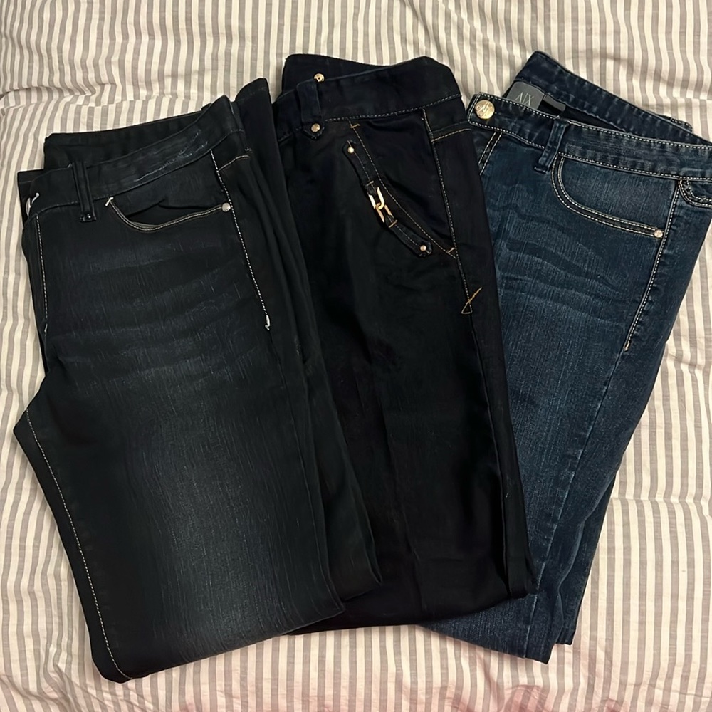 Three Armani Exchange Jeans
